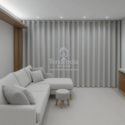 Cortina Blackout Tecido Grosso com Ilhós – 100% Bloqueio de Luz, Isolamento Térmico e Elegância
