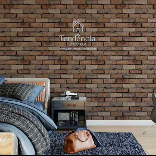 Papel de Parede Autoadesivo Vinílico Tijolinhos Concreto