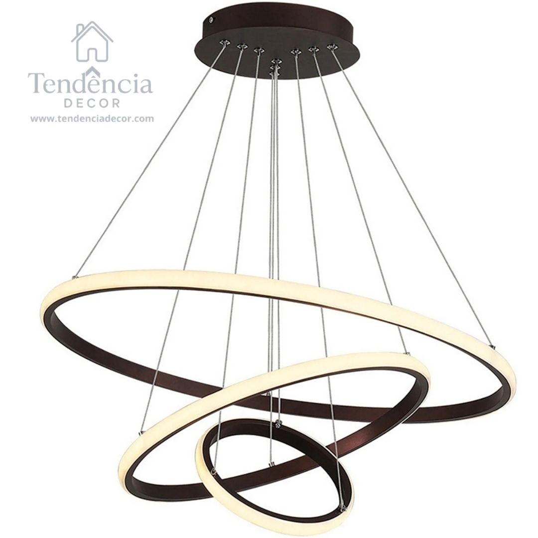 Lustre LED Nórdico Moderno – 3 Cores em 1 para Sala e Cozinha