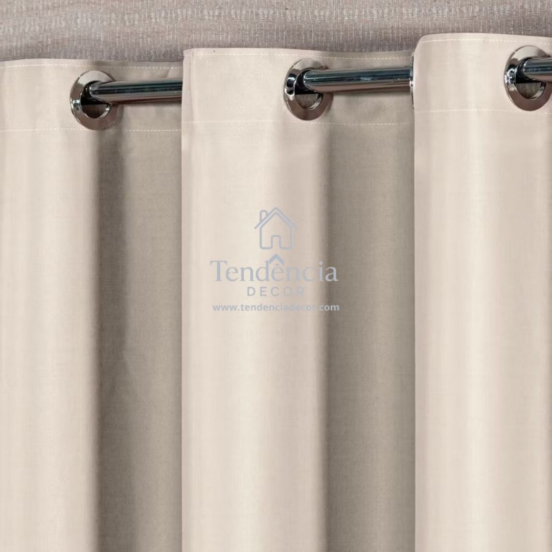 Cortina Blackout Tecido Grosso com Ilhós – 100% Bloqueio de Luz, Isolamento Térmico e Elegância
