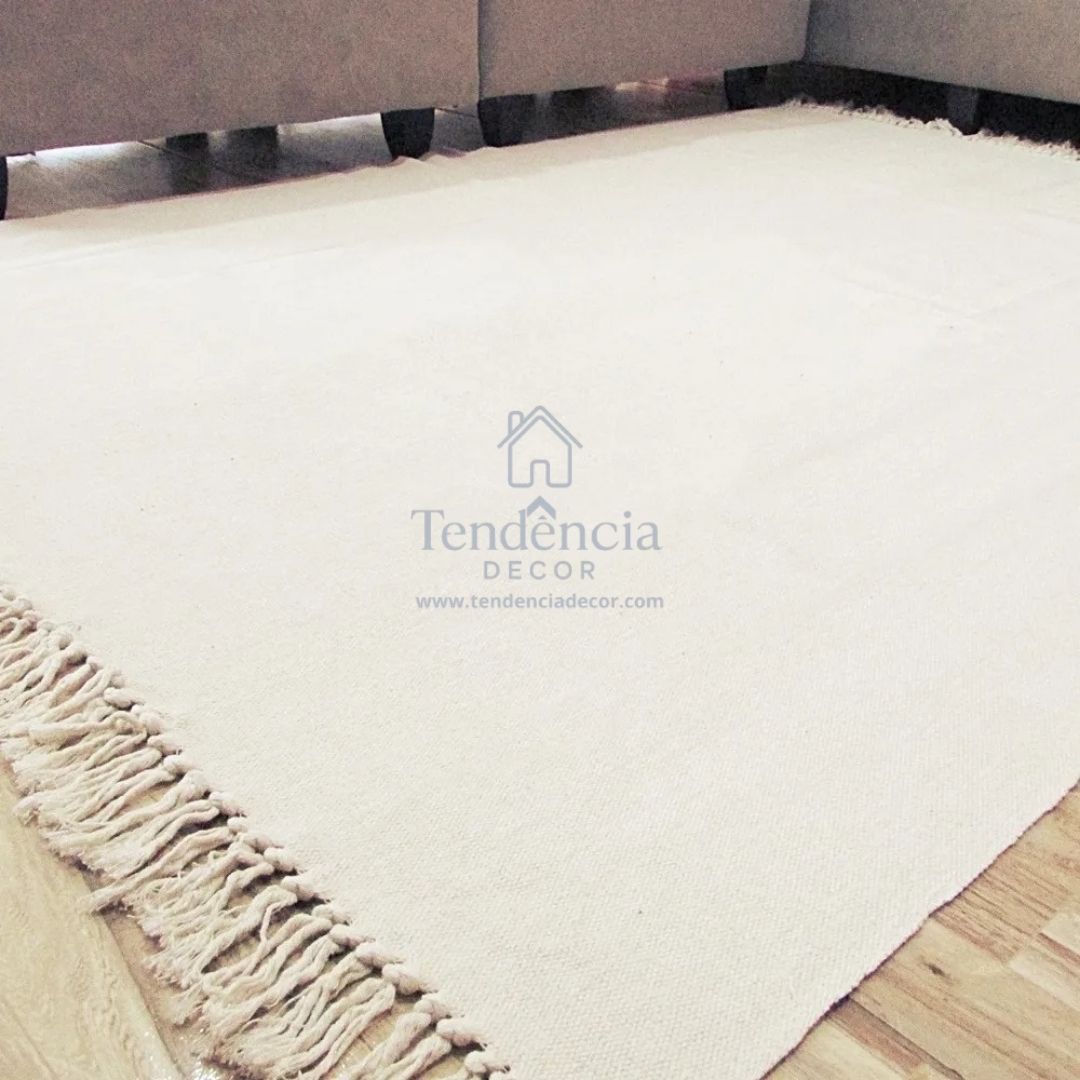 Tapete de Algodão Artesanal Premium – Grande, Durável e Lavável