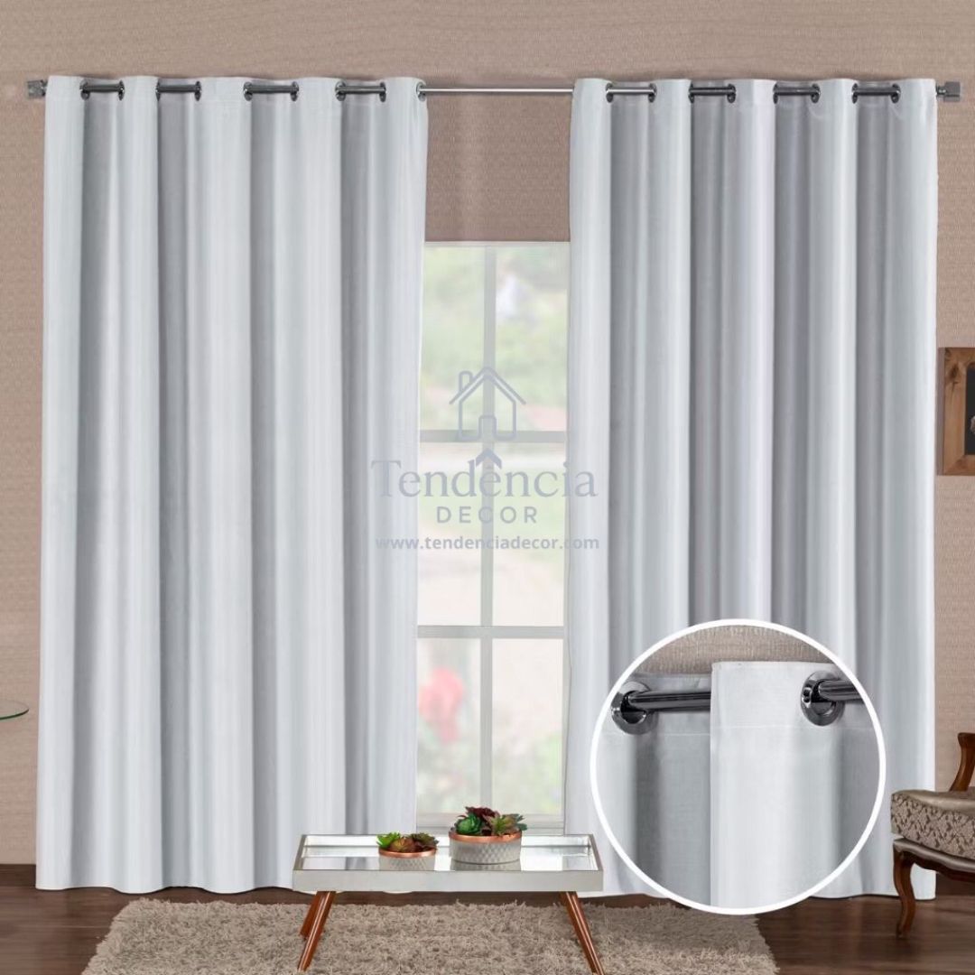 Cortina Blackout Tecido Grosso com Ilhós – 100% Bloqueio de Luz, Isolamento Térmico e Elegância