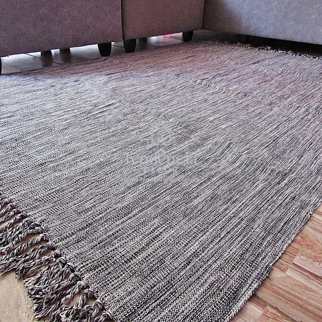 Tapete de Algodão Artesanal Premium – Grande, Durável e Lavável