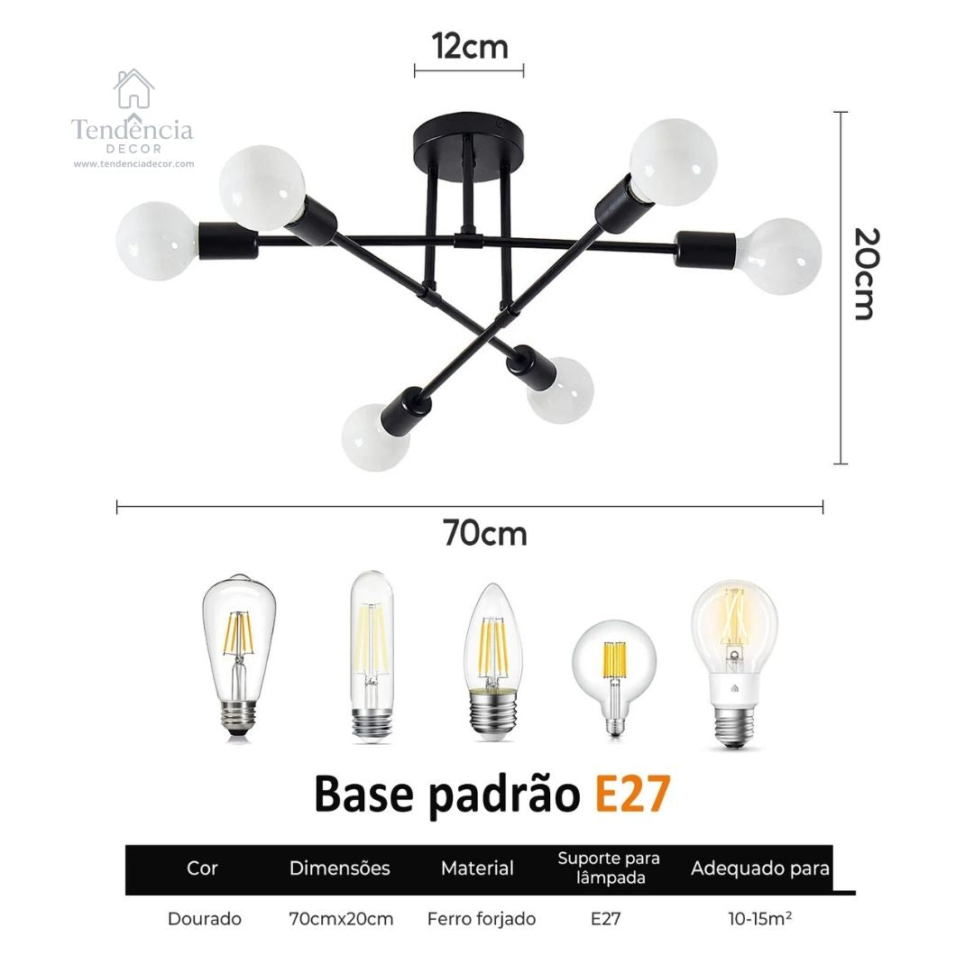 Lustre Moderno 3 em 1