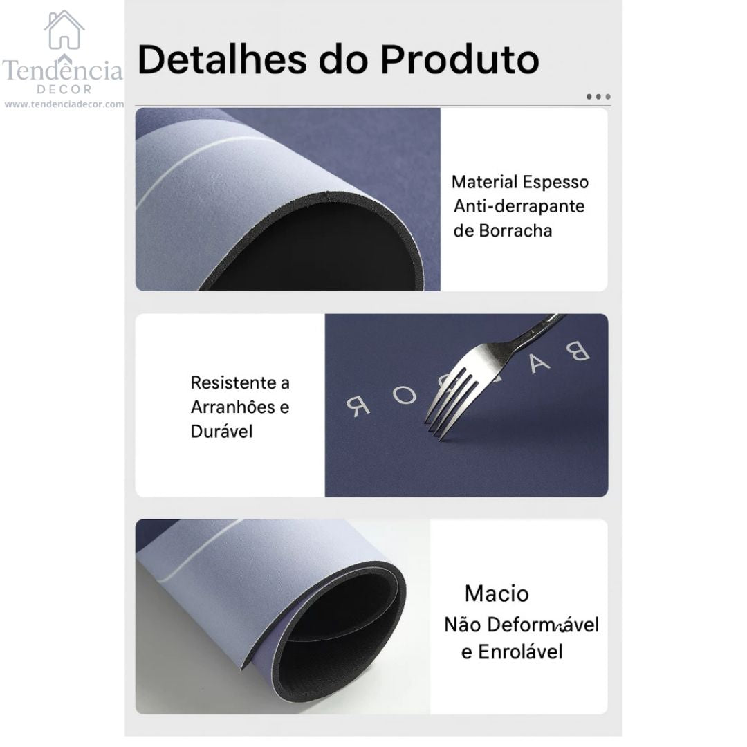 Tapete Retangular Multifuncional Para Banheiro