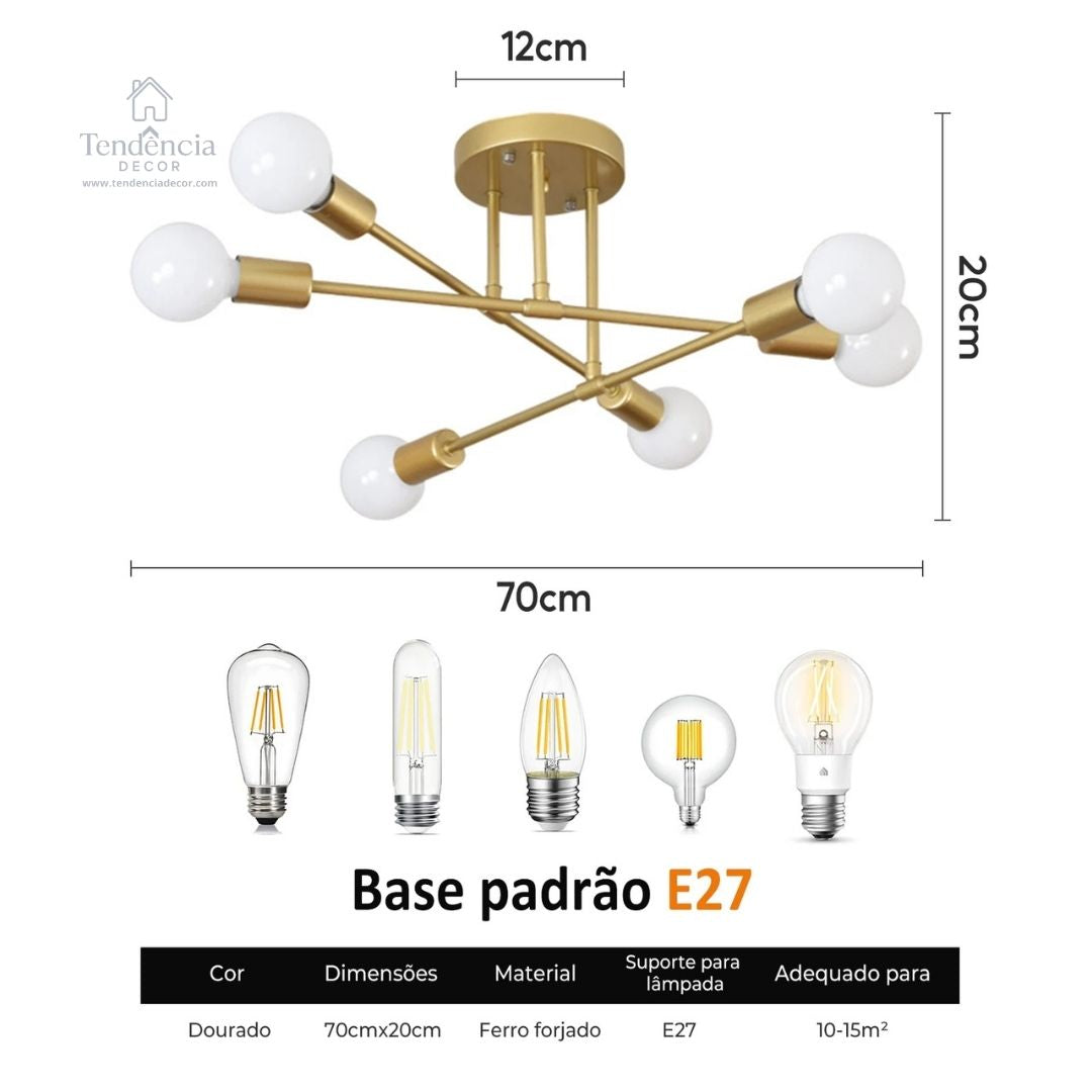 Lustre Moderno 3 em 1